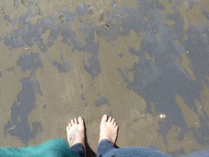 Black sand at Fort Funston beach